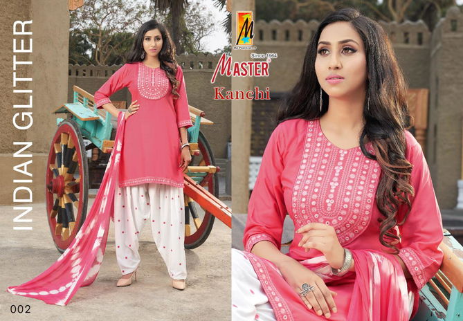 Master Kanchi Rayon Printed Daily Wear Designer Ready Made Salwar Suit Collection